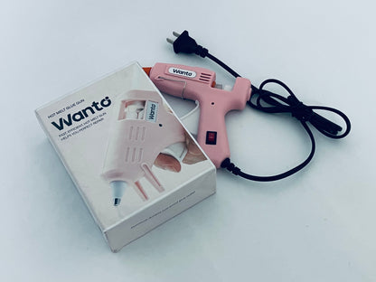 Wanto Mini Hot Glue Gun, Fast Heating, Copper Nozzle, Safe Anti-Scald, Compact & Lightweight for DIY, Crafts, Home Repair, School Projects