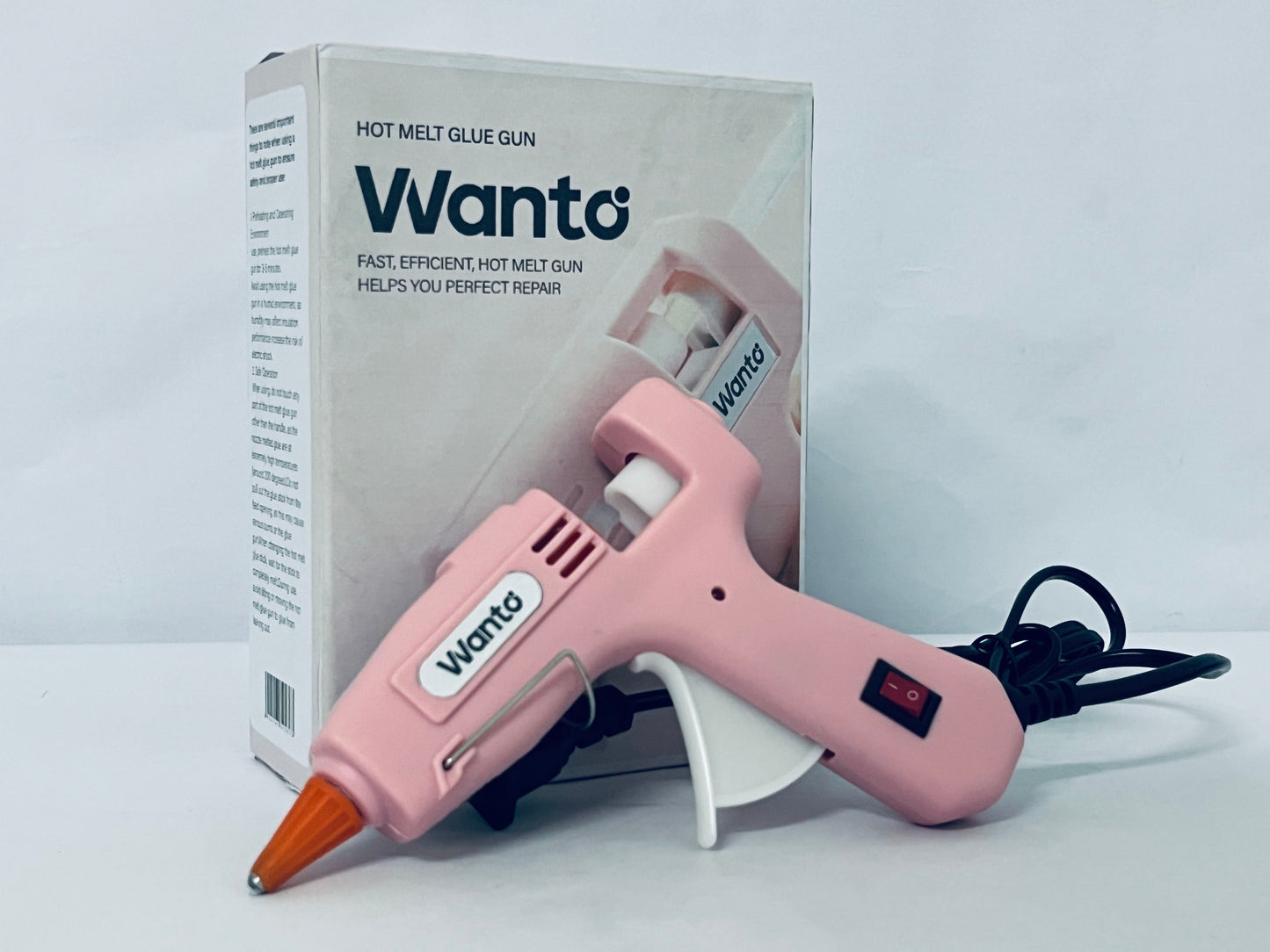 Wanto Mini Hot Glue Gun, Fast Heating, Copper Nozzle, Safe Anti-Scald, Compact & Lightweight for DIY, Crafts, Home Repair, School Projects