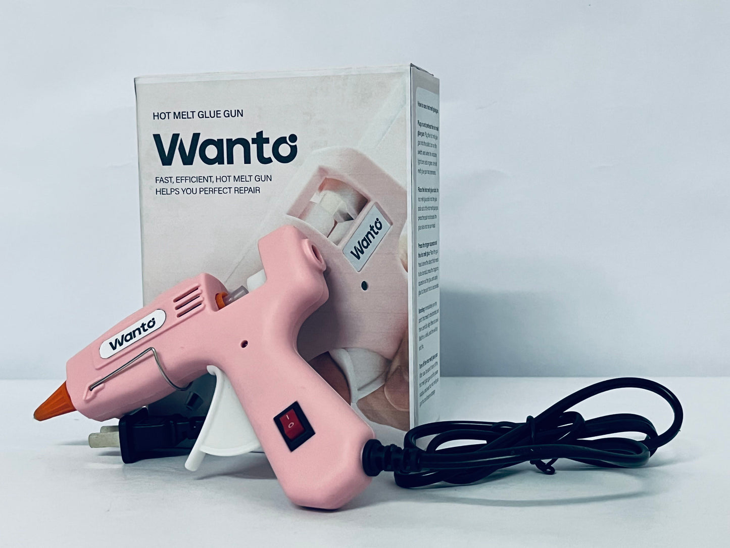 Wanto Mini Hot Glue Gun, Fast Heating, Copper Nozzle, Safe Anti-Scald, Compact & Lightweight for DIY, Crafts, Home Repair, School Projects