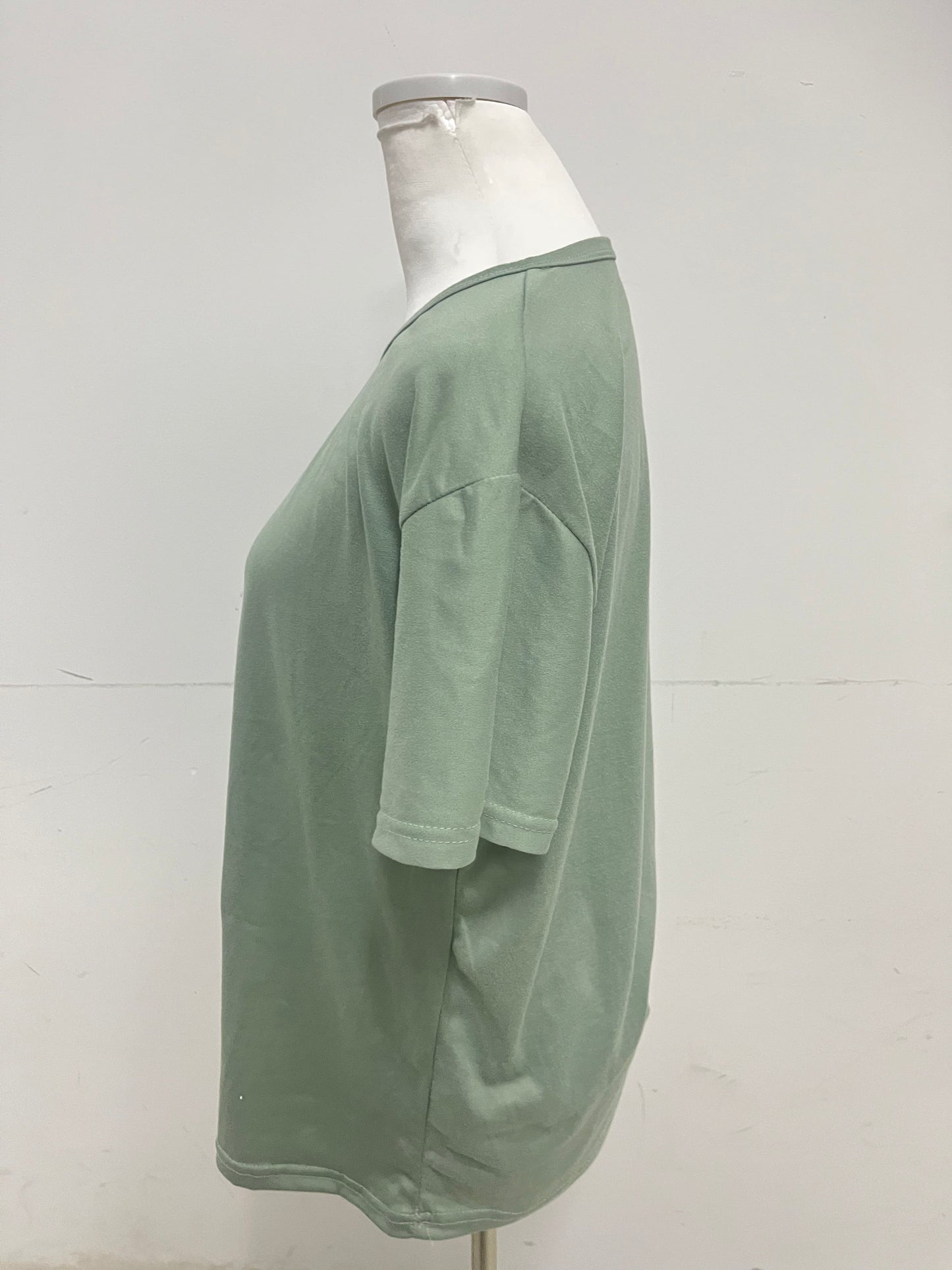 Wantree Mint Green Casual T-Shirt Natural Texture, Effortless Comfort