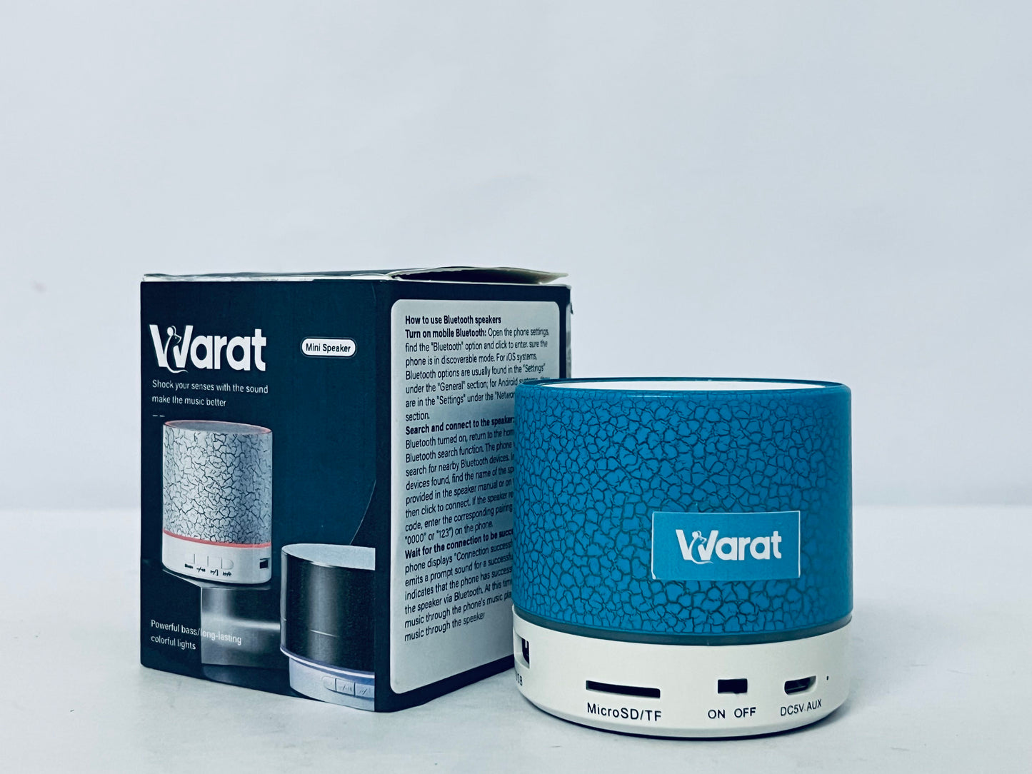 Warat Portable Mini Speaker, Super Bass Stereo Rechargeable Speaker