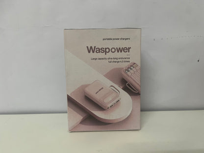 Waspower Digital Display Large-Capacity Portable Power Bank Travel Essential for Uninterrupted Battery Life