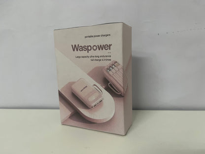 Waspower Digital Display Large-Capacity Portable Power Bank Travel Essential for Uninterrupted Battery Life