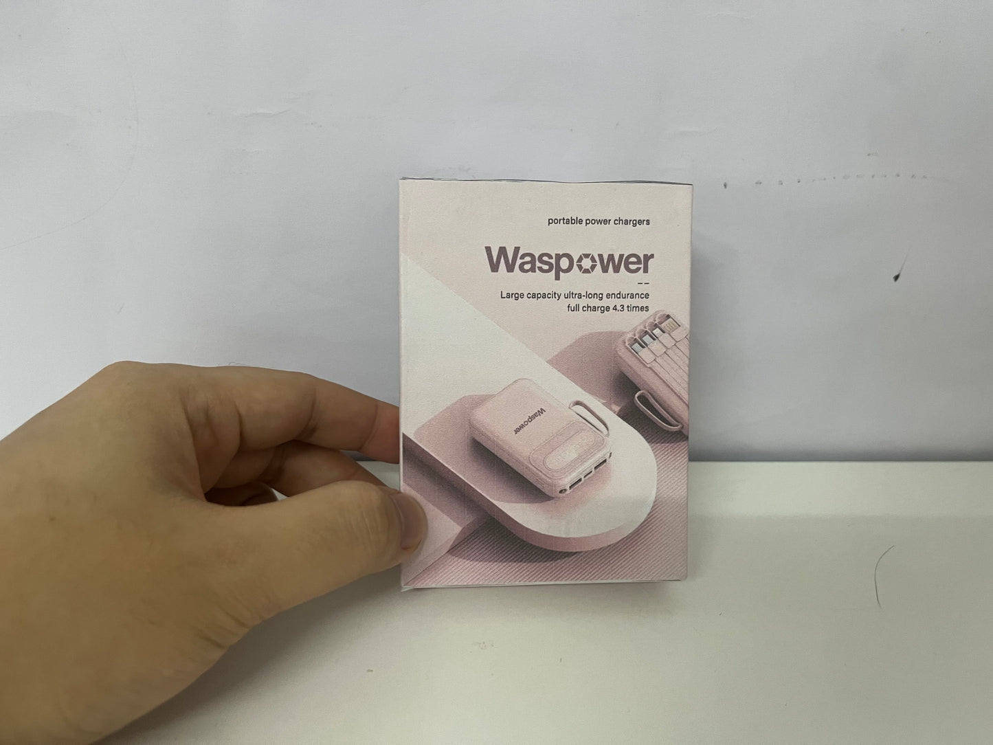 Waspower Digital Display Large-Capacity Portable Power Bank Travel Essential for Uninterrupted Battery Life