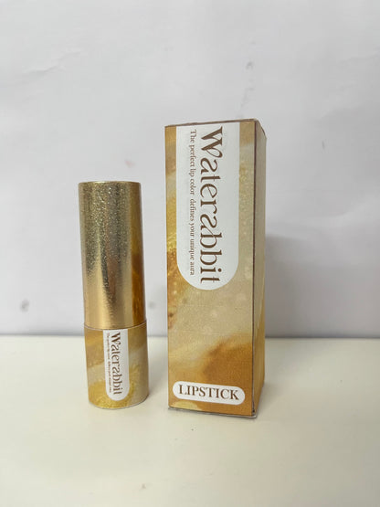 【Waterabbit Sparkling Gold Matte Lipstick】—— Luxe Color That Defines Your Unique Aura