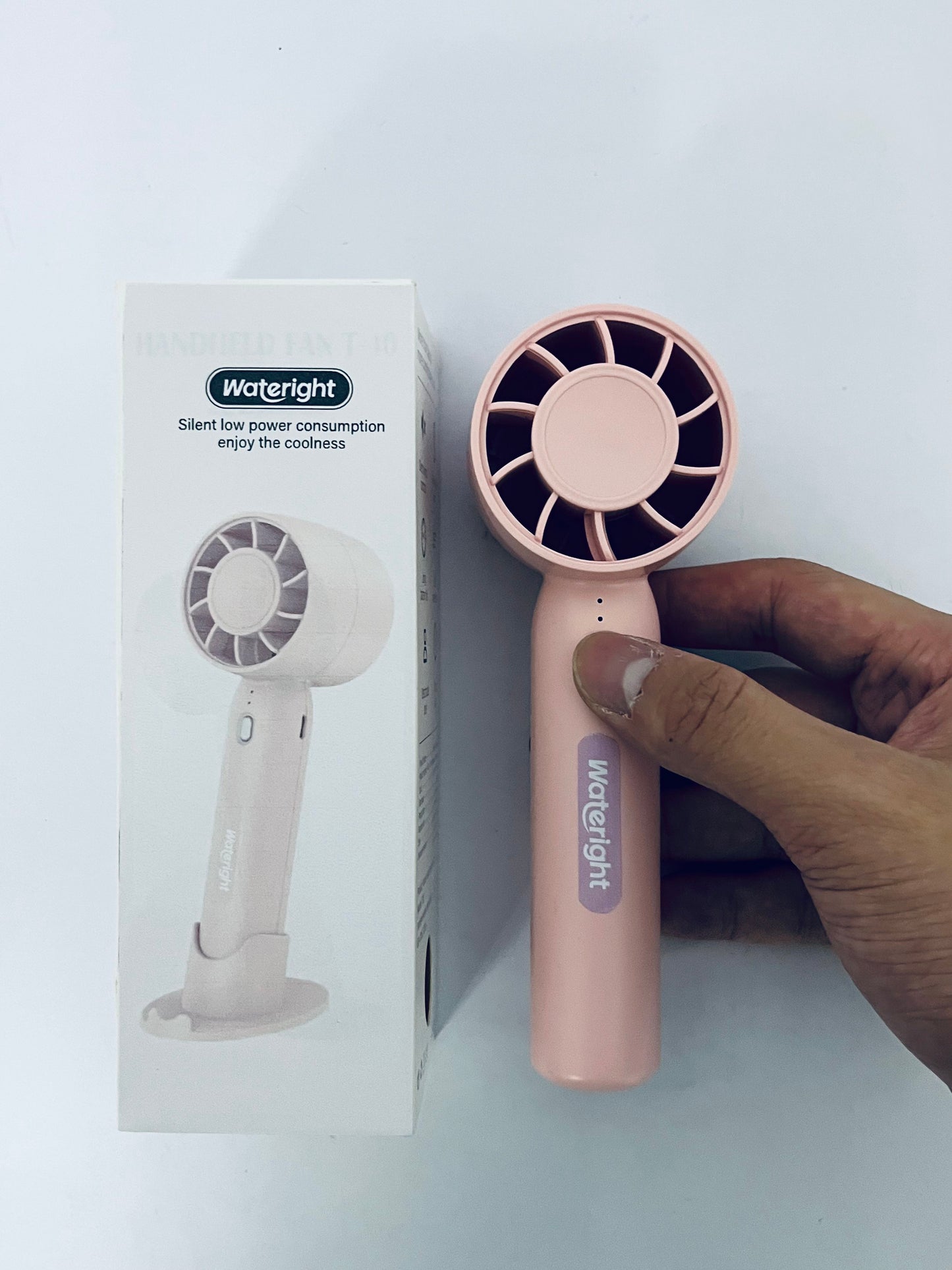 Wateright Electric fans Mini Handheld Fan,Portable Fan Rechargeable with 4 Speeds,Travel Essential Summer Accessory for Women: Hand fan for, Makeup, Eyelash, and Face Cooling