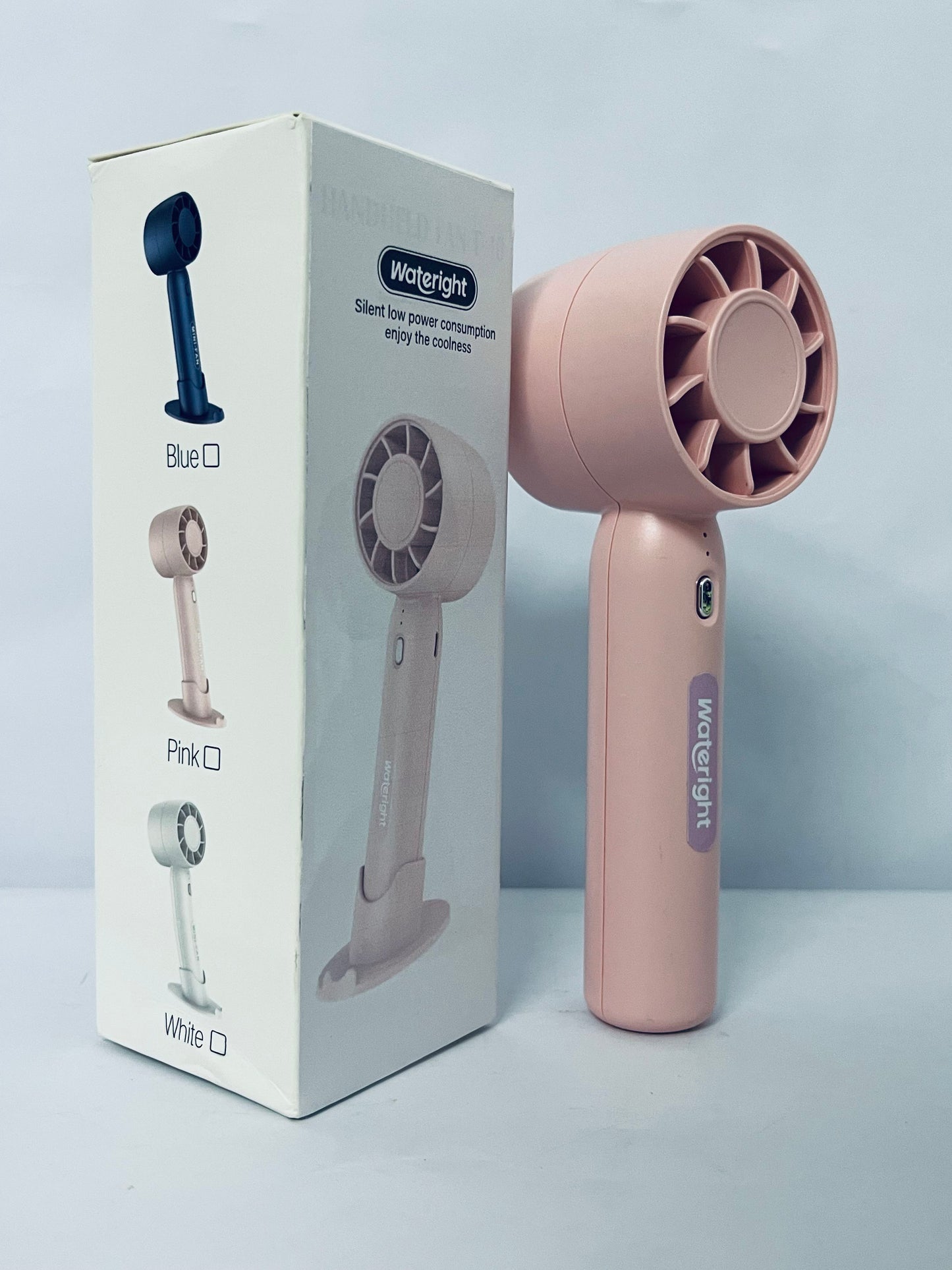 Wateright Electric fans Mini Handheld Fan,Portable Fan Rechargeable with 4 Speeds,Travel Essential Summer Accessory for Women: Hand fan for, Makeup, Eyelash, and Face Cooling