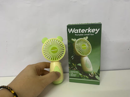 [Waterkey Electric fans]——Cute Bear Handheld Mini Fan - Portable Rechargeable Fan