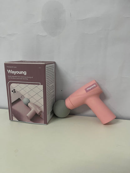 Wayoung Mini Fascia Gun, Pink Portable Muscle Relaxation Device, Ideal for Fitness/Home/Office Use
