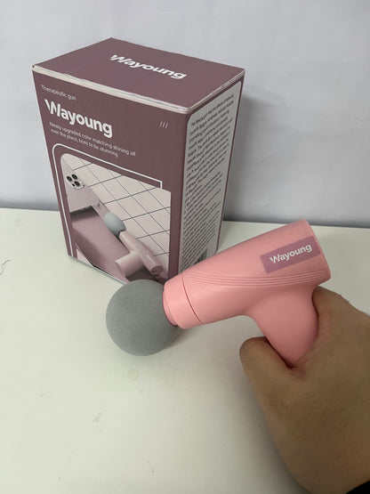 Wayoung Mini Fascia Gun, Pink Portable Muscle Relaxation Device, Ideal for Fitness/Home/Office Use