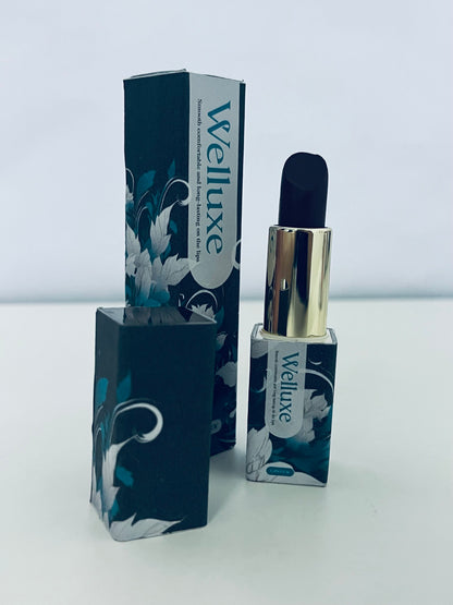 Welluxe Smooth Long-Lasting Lipstick, Creative Black Bullet, Elegant Floral Packaging, Comfortable & Long-Wearing on Lips