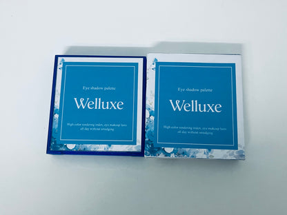 Welluxe 9 Colors Blue Eyeshadow Palette, High Pigmentation Long-Lasting Non-Smudging, Matte Shimmer Glitter Multi-Finish, Ideal for Cool & Chic Eye Looks
