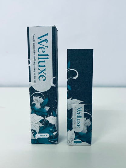 Welluxe Smooth Long-Lasting Lipstick, Creative Black Bullet, Elegant Floral Packaging, Comfortable & Long-Wearing on Lips