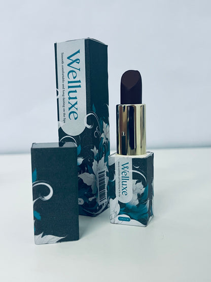 Welluxe Smooth Long-Lasting Lipstick, Creative Black Bullet, Elegant Floral Packaging, Comfortable & Long-Wearing on Lips