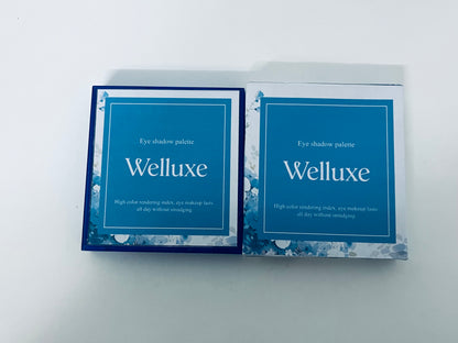 Welluxe 9 Colors Blue Eyeshadow Palette, High Pigmentation Long-Lasting Non-Smudging, Matte Shimmer Glitter Multi-Finish, Ideal for Cool & Chic Eye Looks