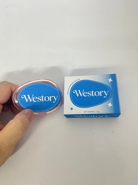 Westory Dual Blush | CR02 Baby Smile | Dual Color, Jelly Texture, 12 Colors, Longwear, Long-lasting | 7.2g