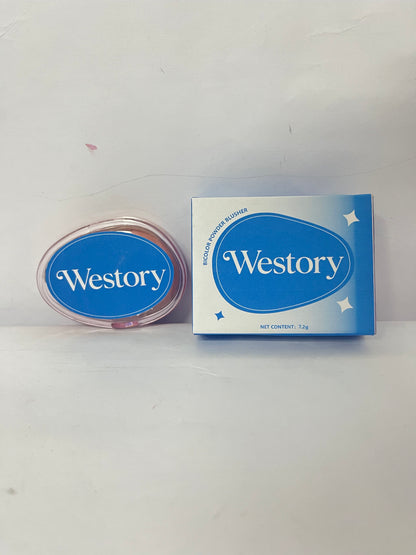 Westory Dual Blush | CR02 Baby Smile | Dual Color, Jelly Texture, 12 Colors, Longwear, Long-lasting | 7.2g