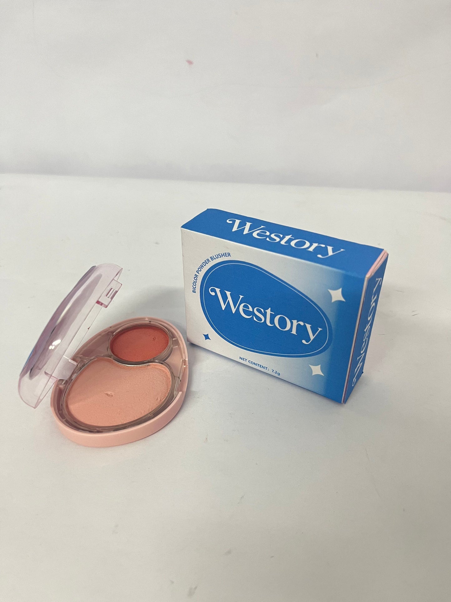 Westory Dual Blush | CR02 Baby Smile | Dual Color, Jelly Texture, 12 Colors, Longwear, Long-lasting | 7.2g