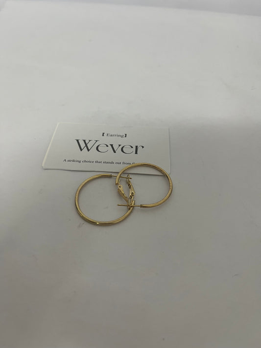 Wever 14K Gold Plated Lightweight Large Hoops| 2mm Thin Hoop Earrings for Women 30/40/50/70/100mm