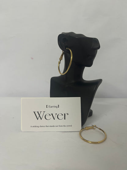 Wever 14K Gold Plated Lightweight Large Hoops| 2mm Thin Hoop Earrings for Women 30/40/50/70/100mm