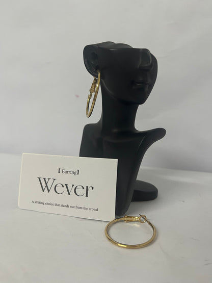 Wever 14K Gold Plated Lightweight Large Hoops| 2mm Thin Hoop Earrings for Women 30/40/50/70/100mm