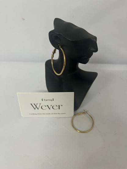 Wever 14K Gold Plated Lightweight Large Hoops| 2mm Thin Hoop Earrings for Women 30/40/50/70/100mm
