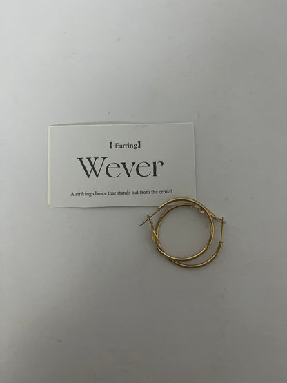 Wever 14K Gold Plated Lightweight Large Hoops| 2mm Thin Hoop Earrings for Women 30/40/50/70/100mm