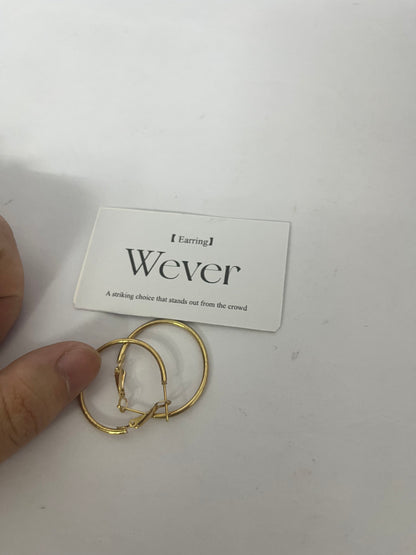 Wever 14K Gold Plated Lightweight Large Hoops| 2mm Thin Hoop Earrings for Women 30/40/50/70/100mm