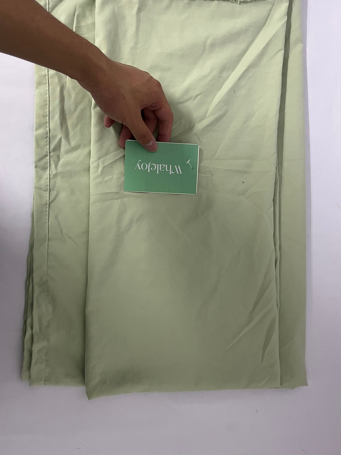 WhaleJoy 100% Cotton Percale Sheets Queen Size, Green, Crisp Cool and Strong Bed Linen