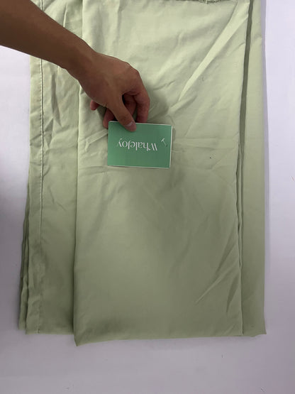WhaleJoy 100% Cotton Percale Sheets Queen Size, Green, Crisp Cool and Strong Bed Linen