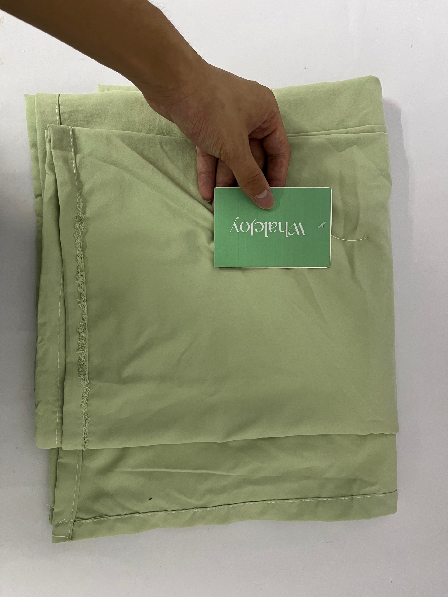WhaleJoy 100% Cotton Percale Sheets Queen Size, Green, Crisp Cool and Strong Bed Linen