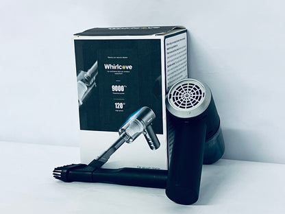 Whirlcove Handheld Vacuum Cordless,9000Pa Air Duster, 1200mAh Rechargeable Battery Handheld Car Vacuum Cleaner, 120W High Power Vacuum Cleaner for Home, Office, Car, Pets (Black)