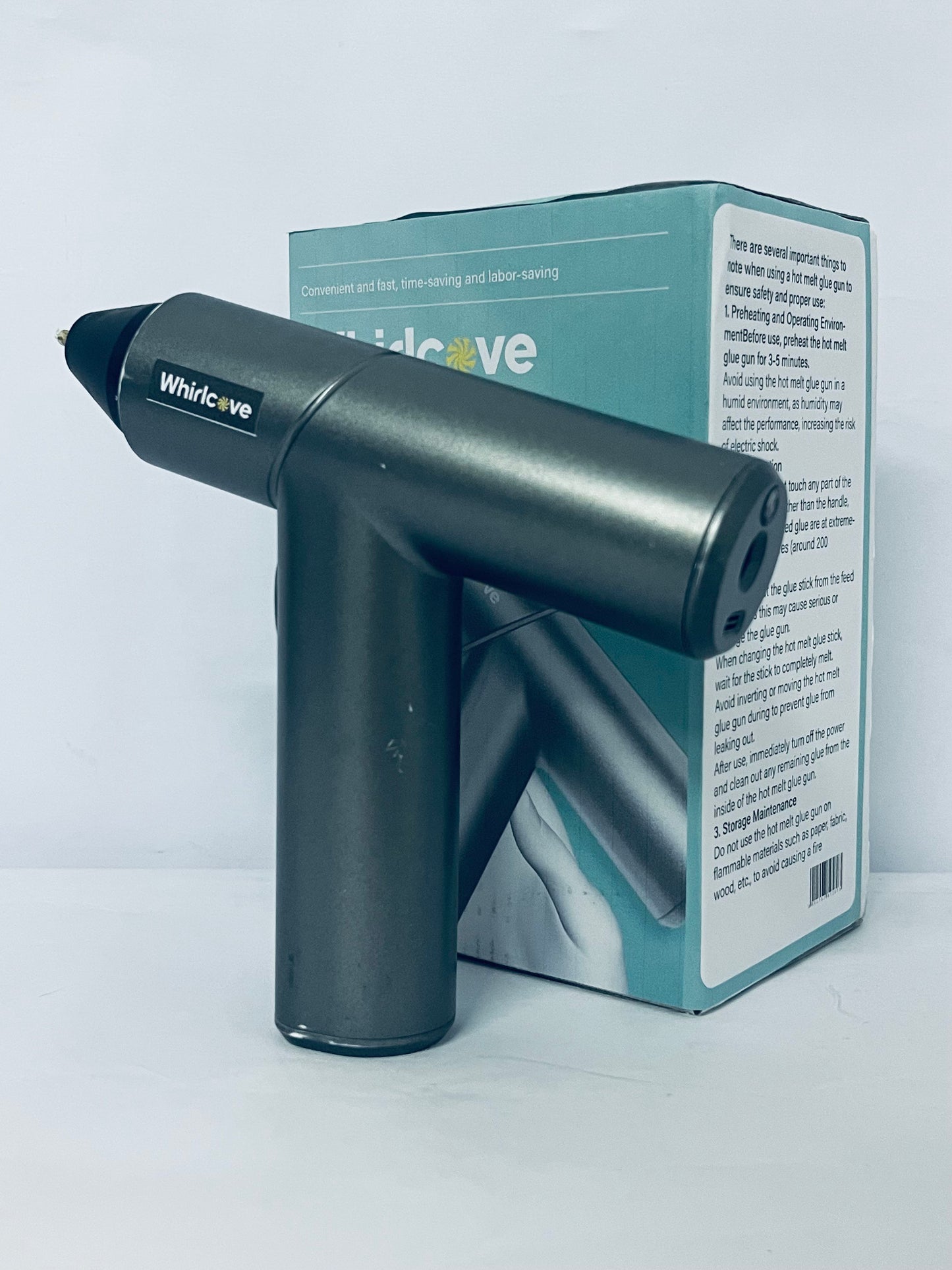 Whirlcove Hot melt glue guns while the balanced design allows the glue gun to stand upright for easy use and storage