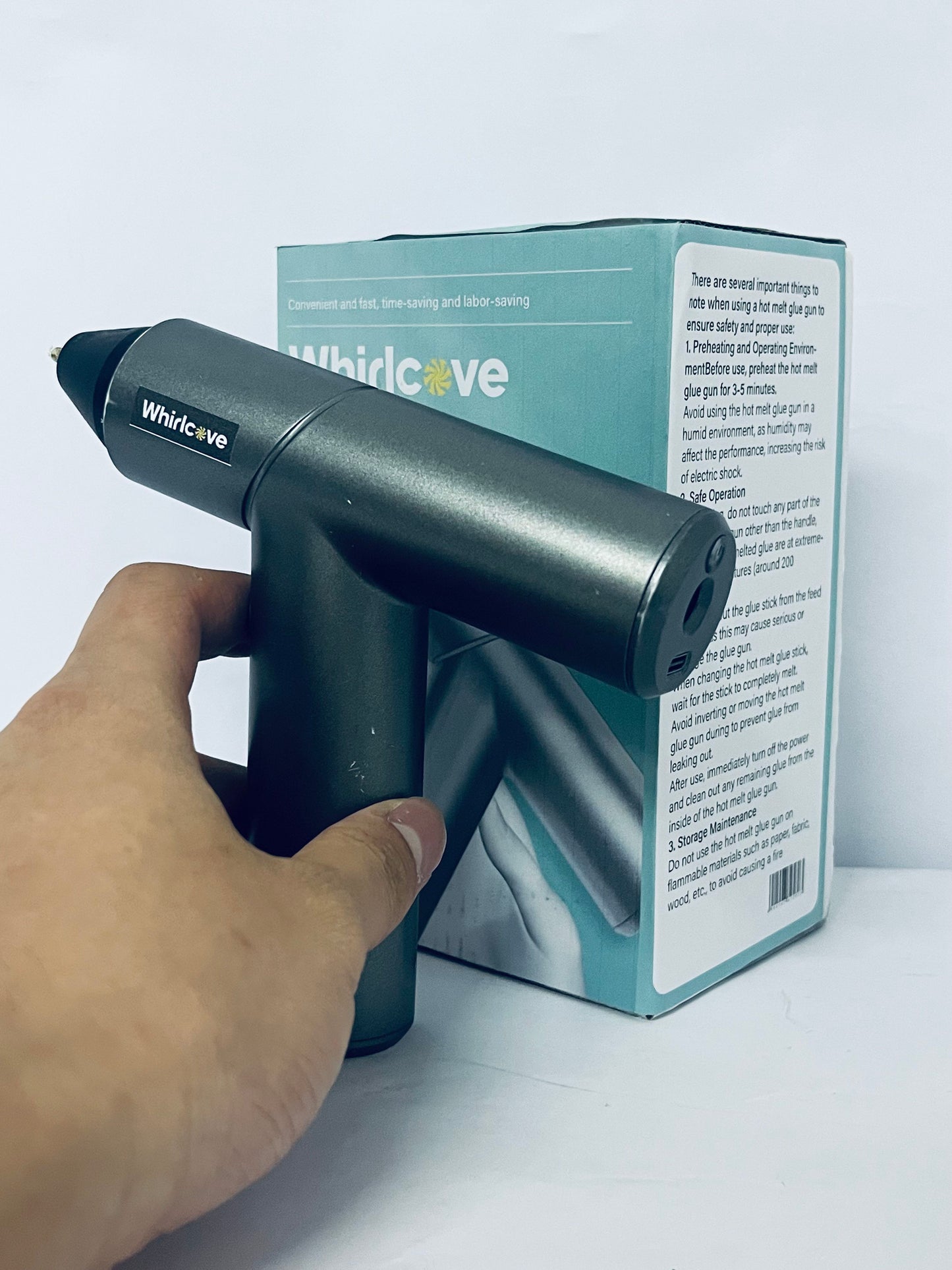 Whirlcove Hot melt glue guns while the balanced design allows the glue gun to stand upright for easy use and storage