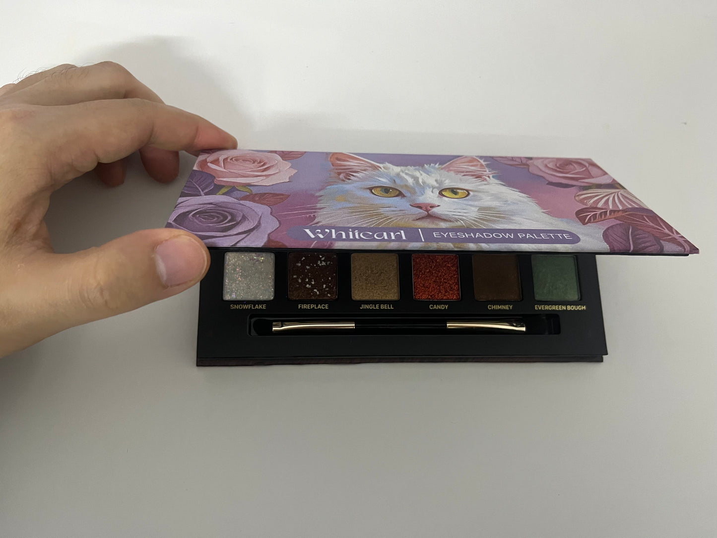 [Whitearl Eye shadows]-Cat & Rose Eyeshadow Palette - Matte & Shimmer Multi-Use Makeup Palette