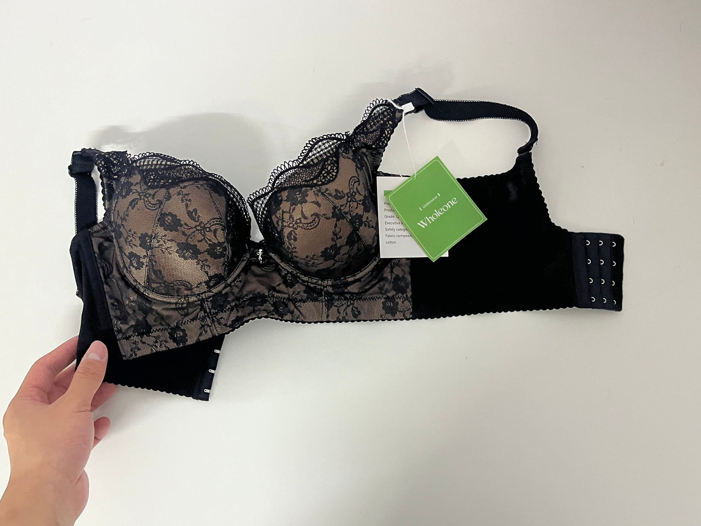 [Wholeone Bras]-Black Lace Push-Up Bra - Sexy Breathable Shaping Lingerie