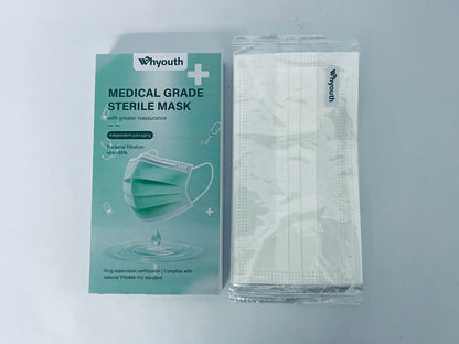 Whyouth Disposable 3-Ply Face Masks - ASTM Level 1 Certified, Earloop Breathable Masks for Daily Protection, 30-Pack