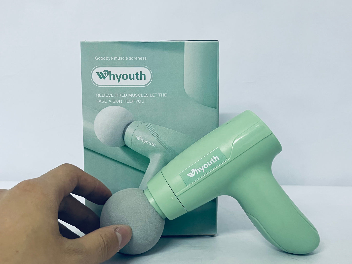 Whyouth Massage Gun Compact Cordless Design for On-The-Go, Quiet Operation for Office Travel, Relieves Muscle Stiffness & Neck Shoulder Tension