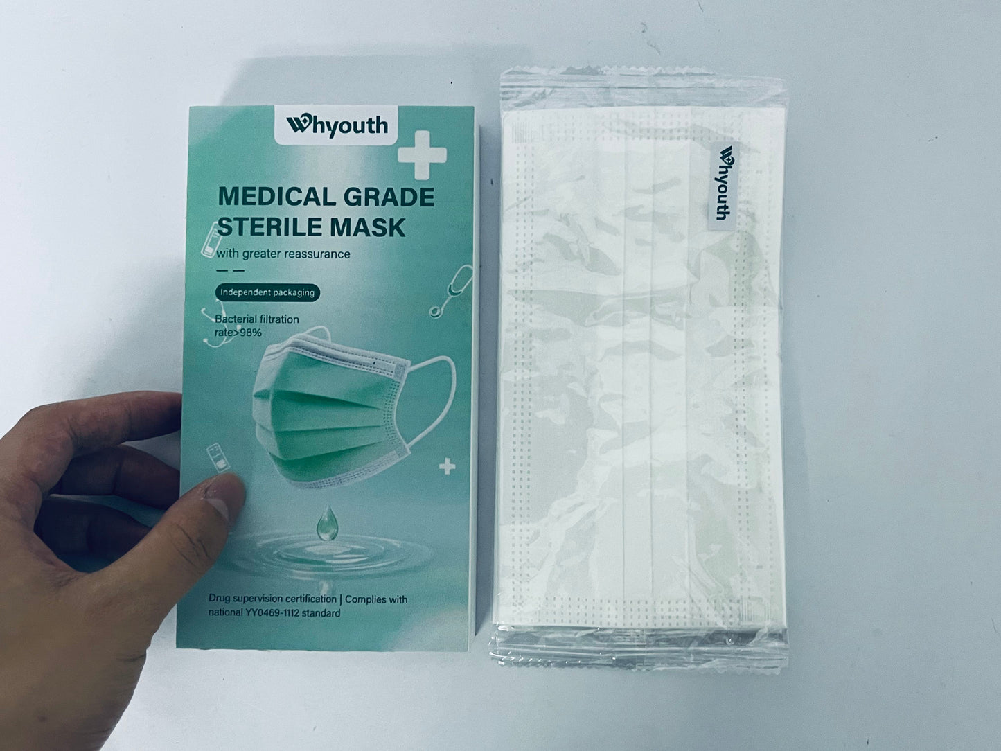 Whyouth Disposable 3-Ply Face Masks - ASTM Level 1 Certified, Earloop Breathable Masks for Daily Protection, 30-Pack