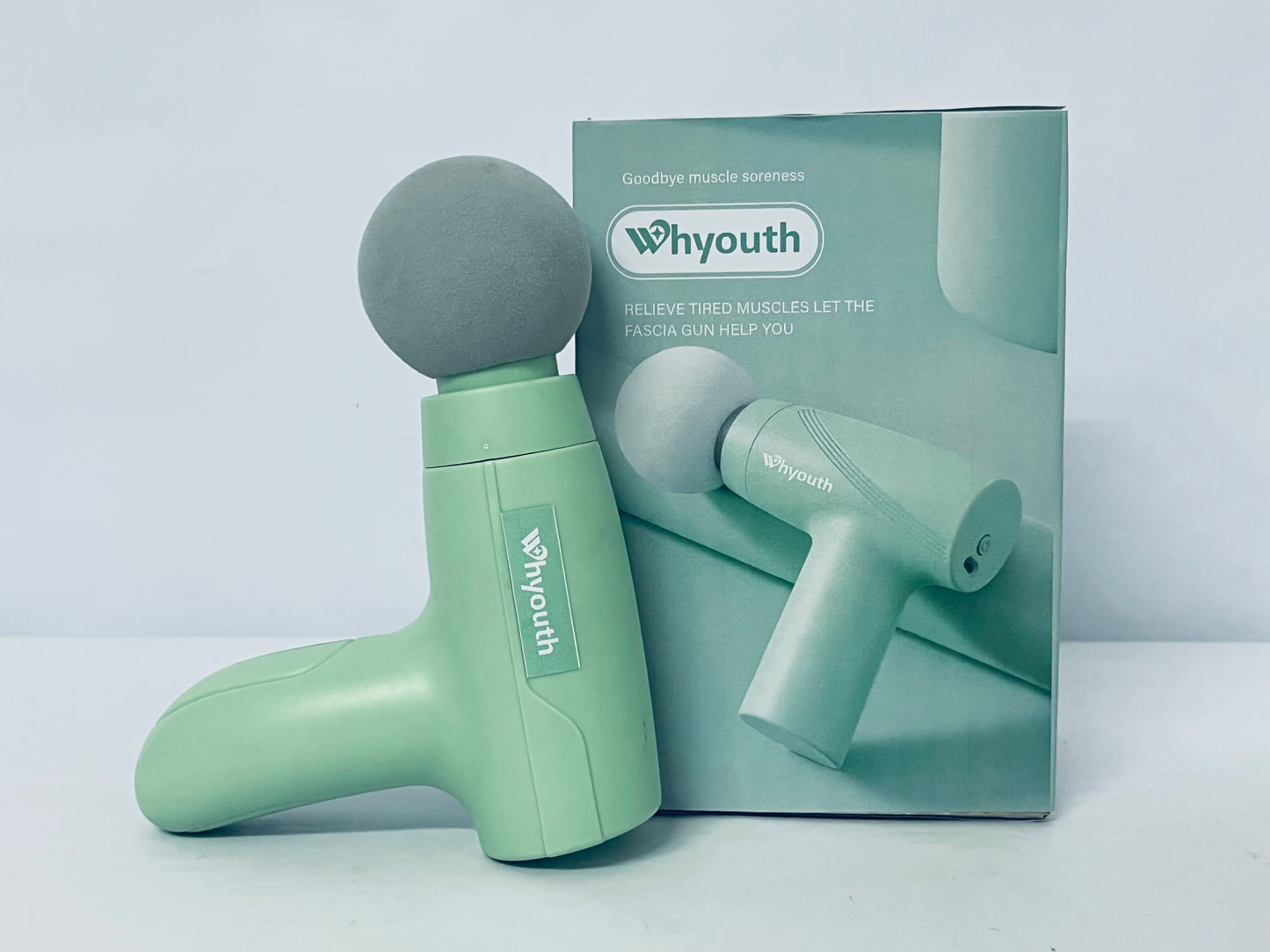 Whyouth Massage Gun Compact Cordless Design for On-The-Go, Quiet Operation for Office Travel, Relieves Muscle Stiffness & Neck Shoulder Tension