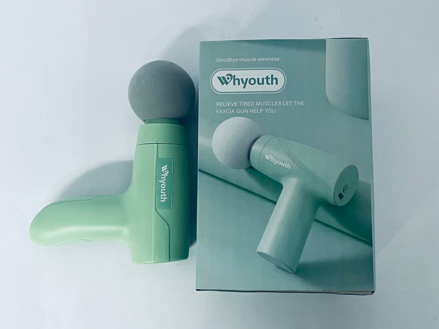 Whyouth Massage Gun Compact Cordless Design for On-The-Go, Quiet Operation for Office Travel, Relieves Muscle Stiffness & Neck Shoulder Tension