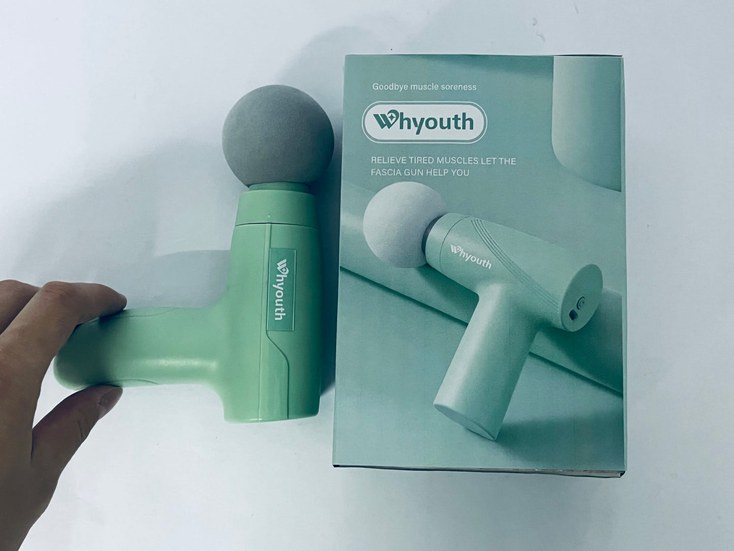 Whyouth Massage Gun Compact Cordless Design for On-The-Go, Quiet Operation for Office Travel, Relieves Muscle Stiffness & Neck Shoulder Tension