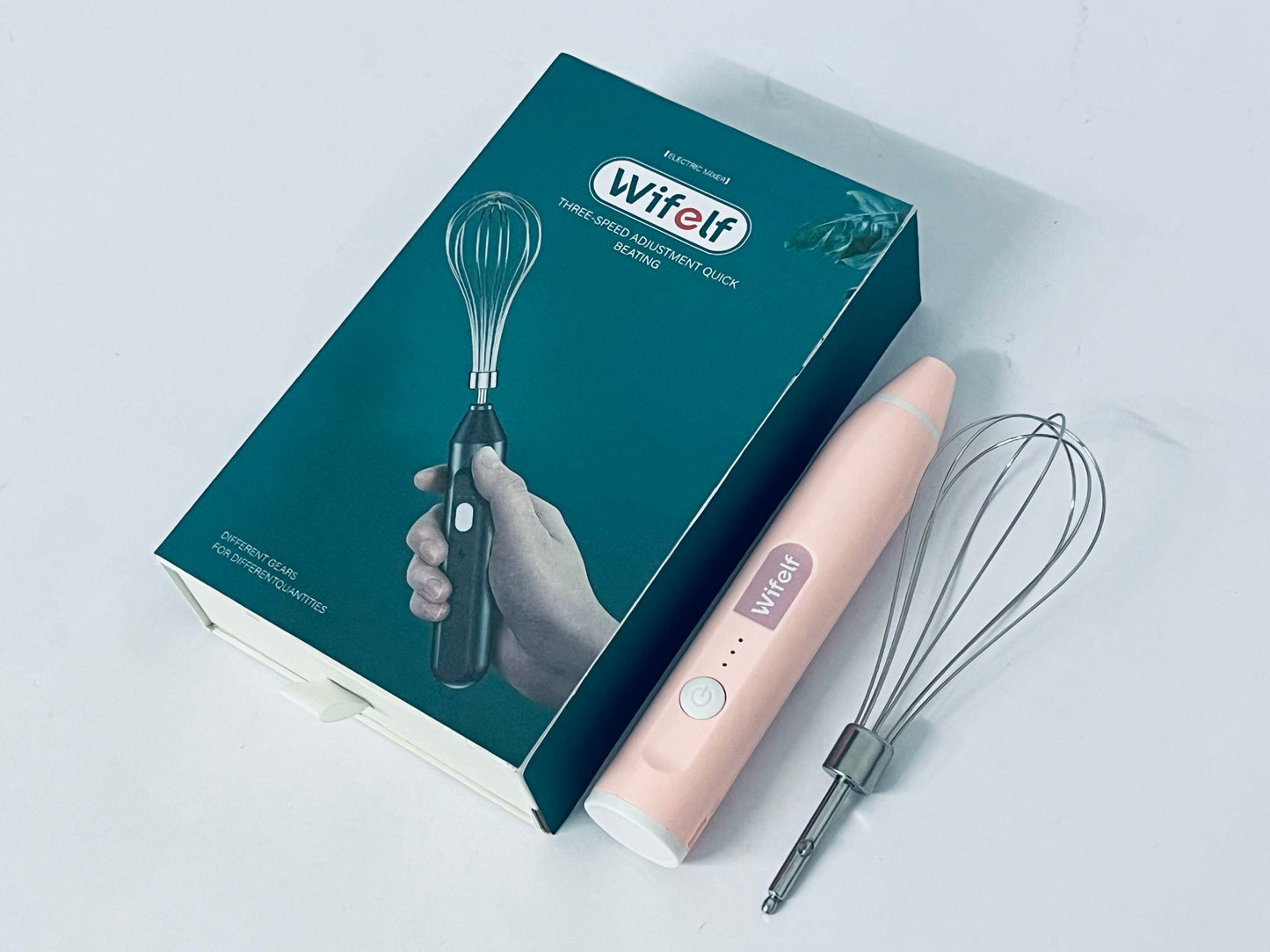 Wifelf Handheld Mixers, USB Rechargable Handheld Eggs Beater Cordless Electric Food Mixers Detachable Milk Frothers Kitchen Tool