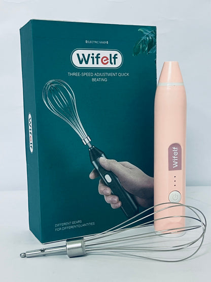 Wifelf Handheld Mixers, USB Rechargable Handheld Eggs Beater Cordless Electric Food Mixers Detachable Milk Frothers Kitchen Tool