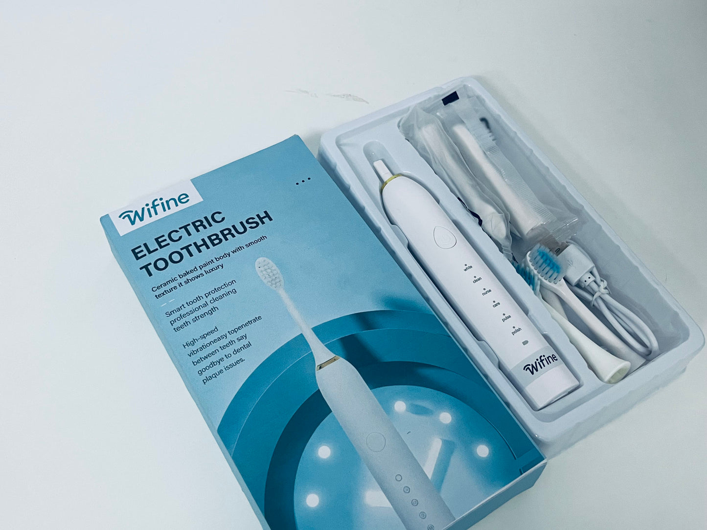 Wifine Ceramic Electric Toothbrush with Multi-Modes | Smart Teeth Protection, Deep Cleaning, Luxury Oral Care Experience