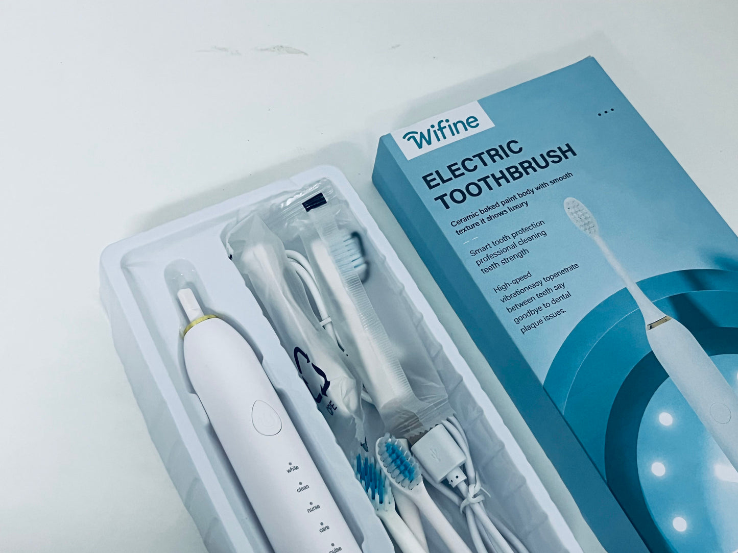 Wifine Ceramic Electric Toothbrush with Multi-Modes | Smart Teeth Protection, Deep Cleaning, Luxury Oral Care Experience