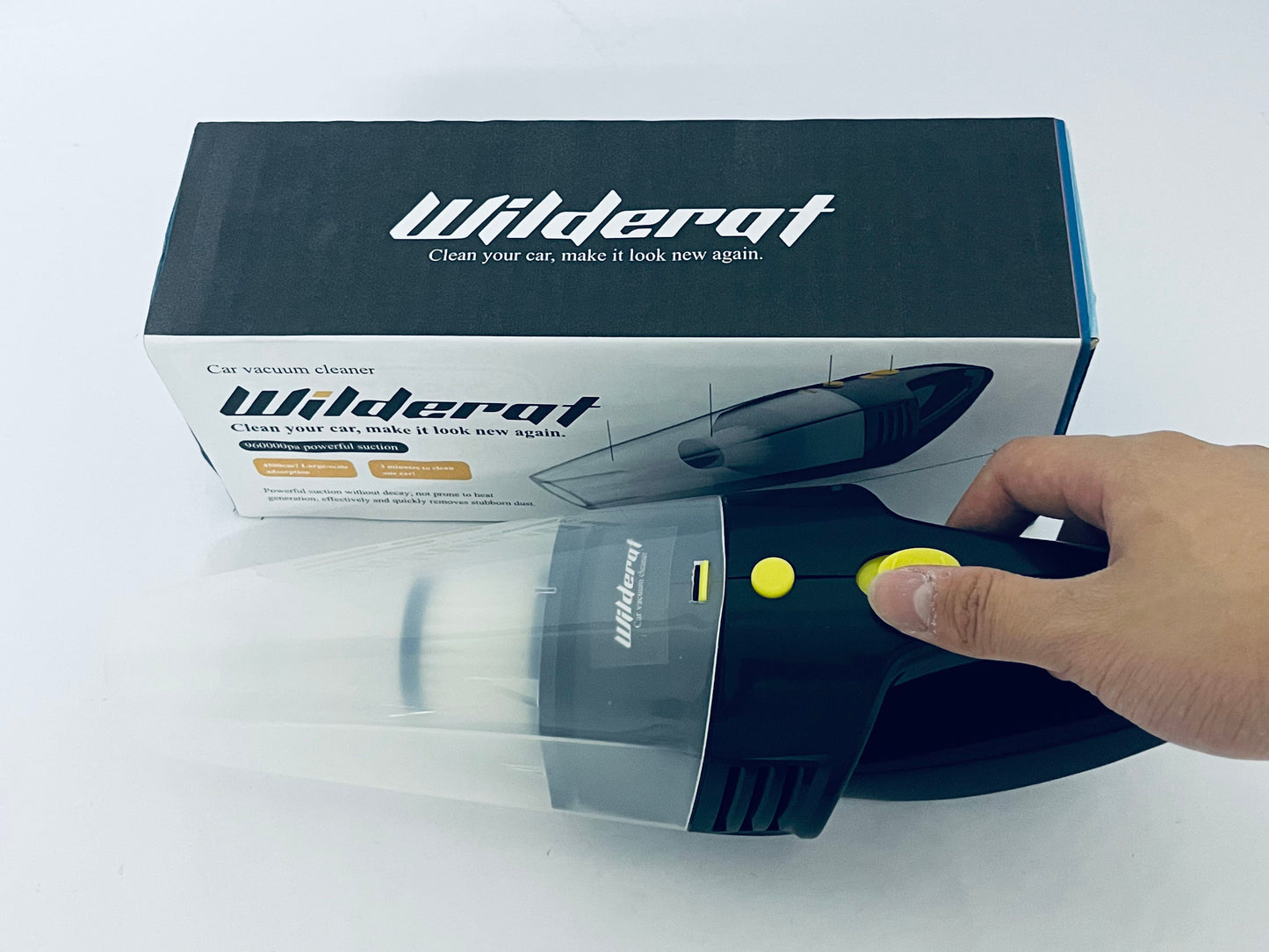 Wilderat Cordless Handheld Car Vacuum Cleaner Wet Dry for Home and Vehicle Pet Hair Removal Lightweight