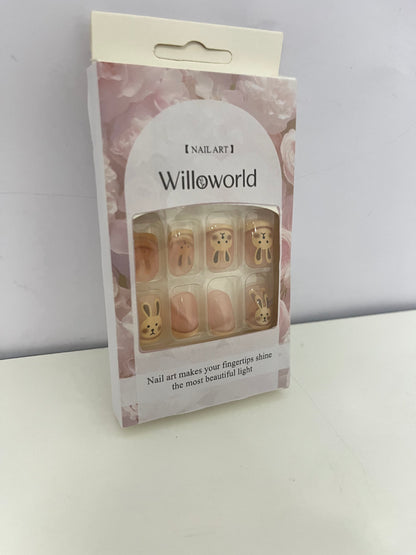 Willoworld False nails Cute Bunny Artistic Nail Tips Lovely & Healing Convenient & Exquisite A Quick Creator of Fingertip Cuteness