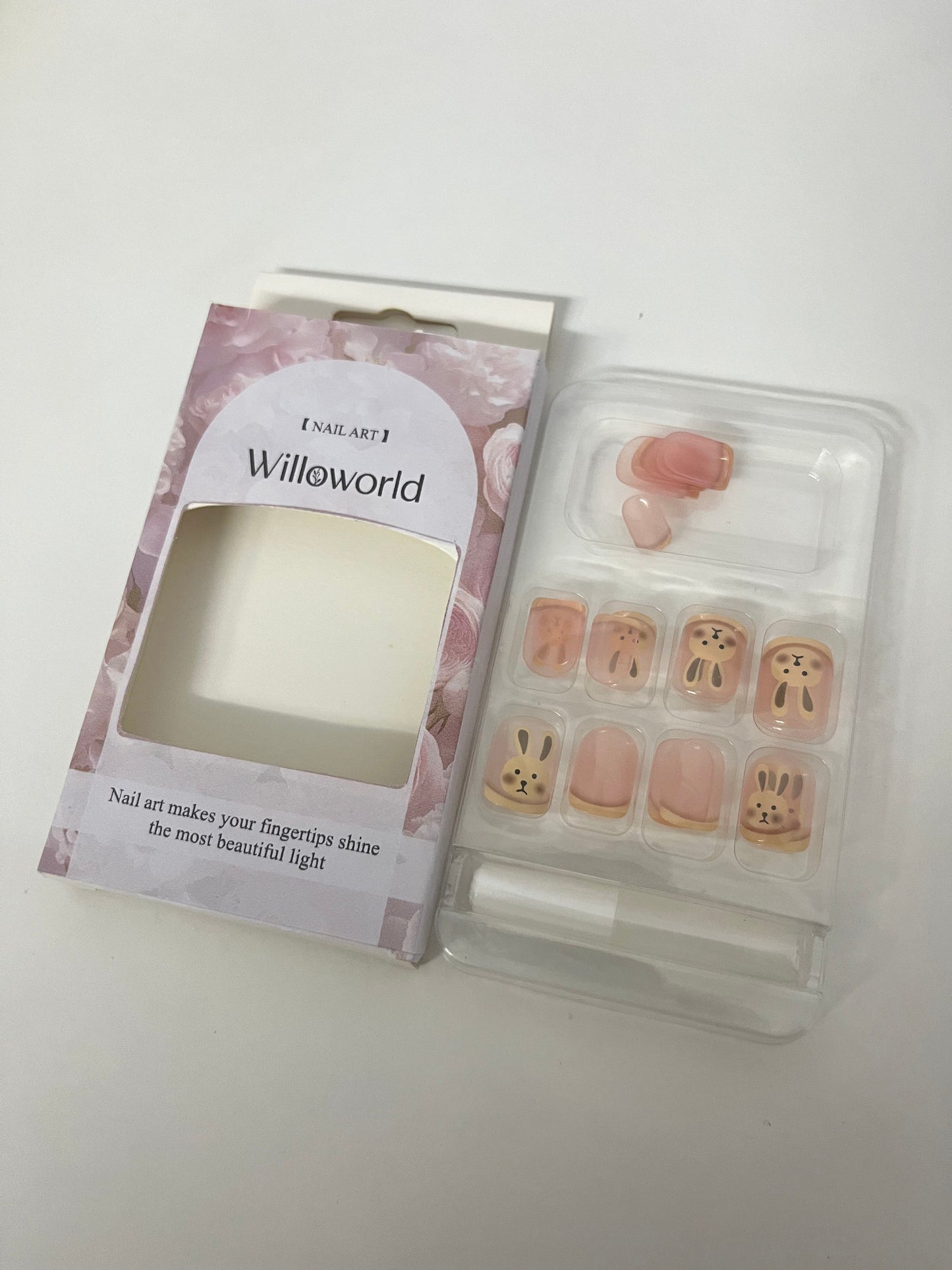 Willoworld False nails Cute Bunny Artistic Nail Tips Lovely & Healing Convenient & Exquisite A Quick Creator of Fingertip Cuteness