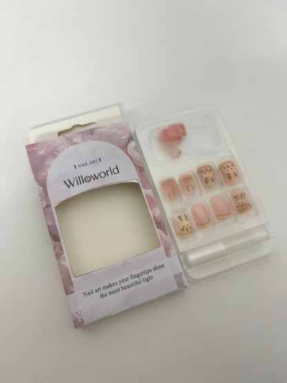 Willoworld False nails Cute Bunny Artistic Nail Tips Lovely & Healing Convenient & Exquisite A Quick Creator of Fingertip Cuteness